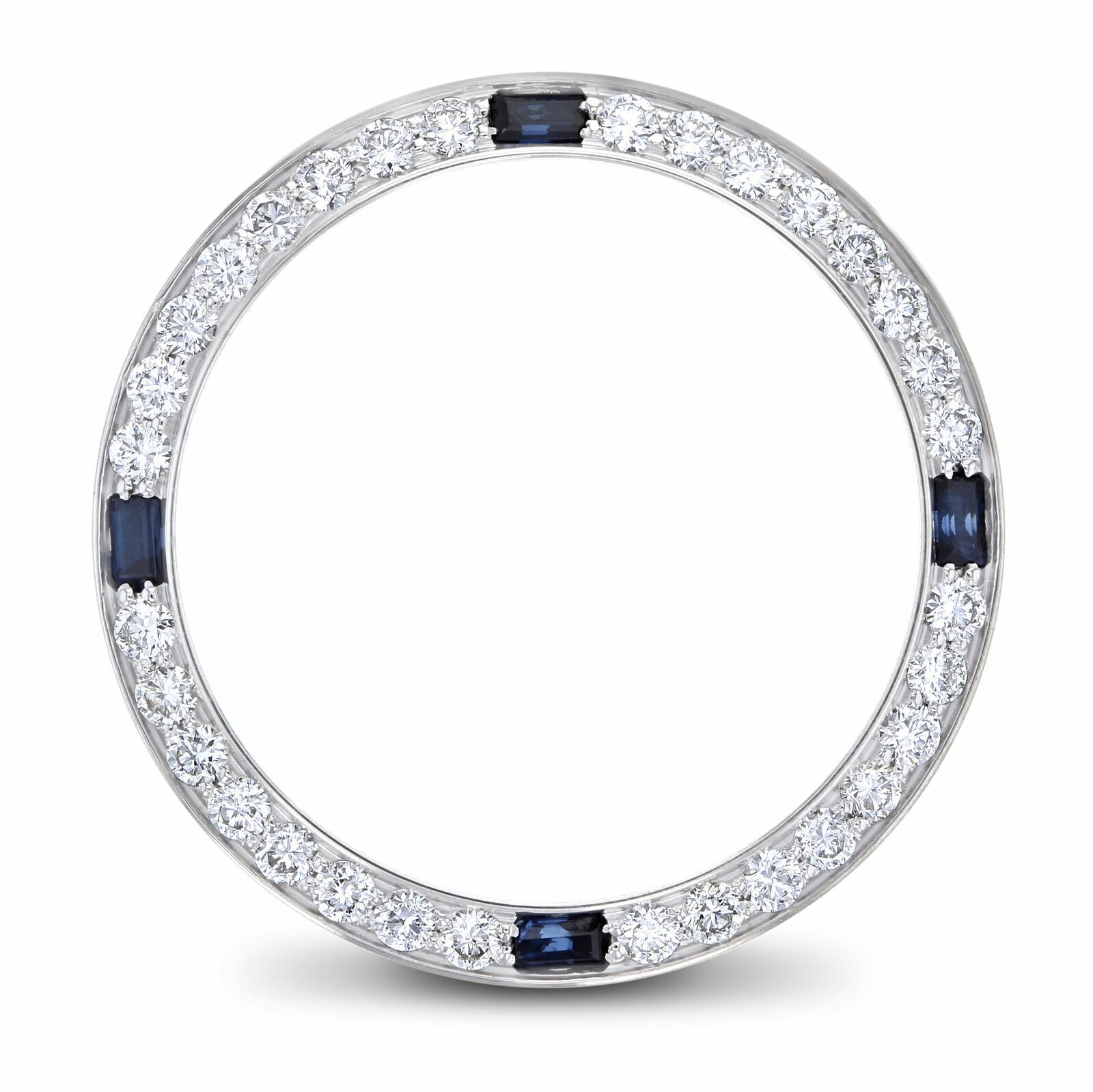 1CT BEAD NATURAL DIAMOND BEZEL 18KW FOR ROLEX DATEJUST PRESIDENT WITH SAPPHIRE