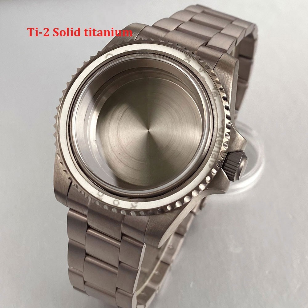 Solid Titanium 200M Dive Case Bracelet 40mm Fit NH35 NH34 GMT ETA 2824 PT5000