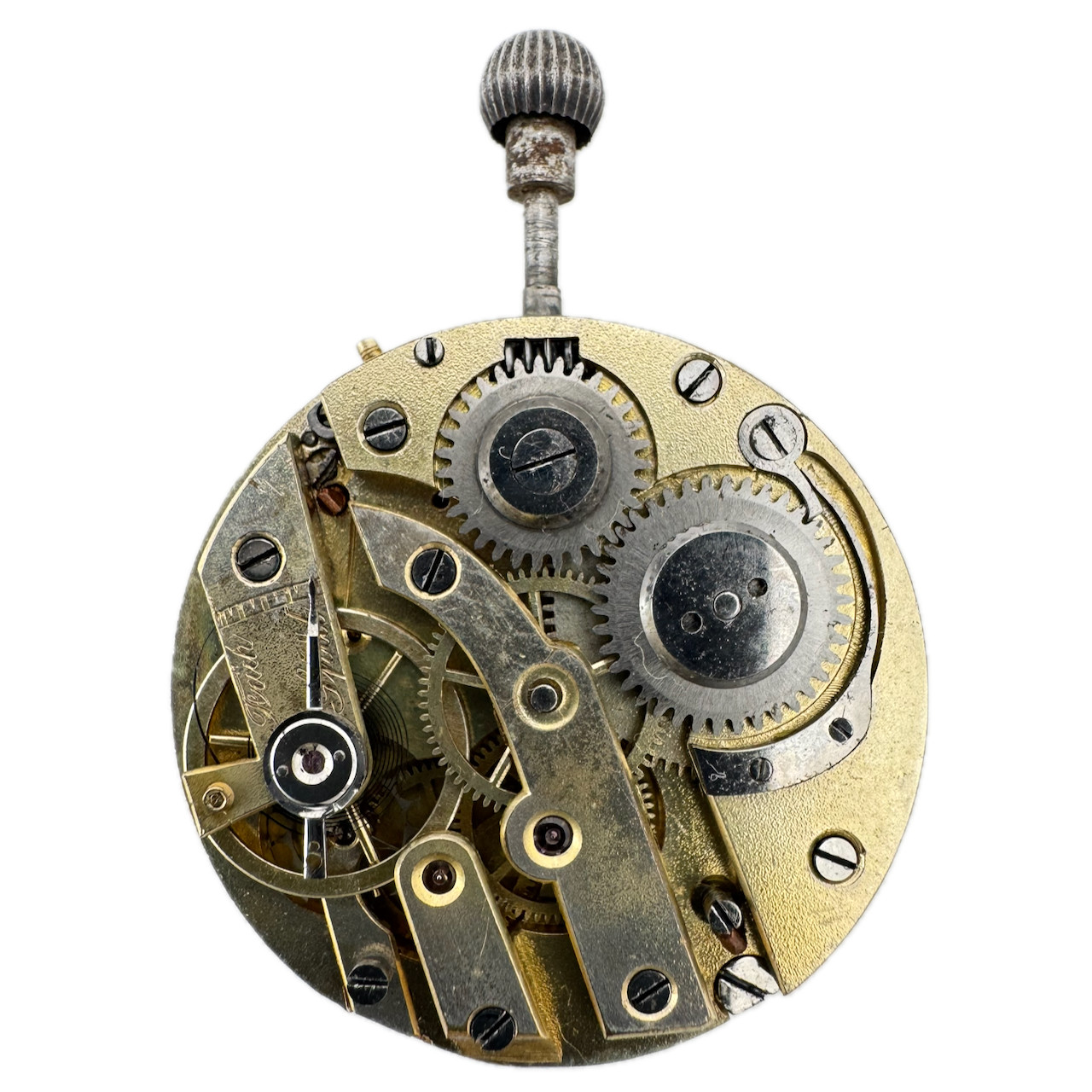 Antique 27.5mm Unbranded Cylinder Escapement Pocket Watch Movement Swiss fParts