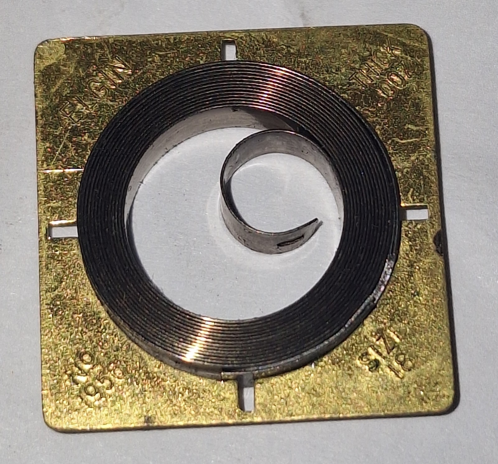 6 X Elgin Size 18 Mainspring Part No. 1956 Thick .007 in Original Tin Box N.O.S.