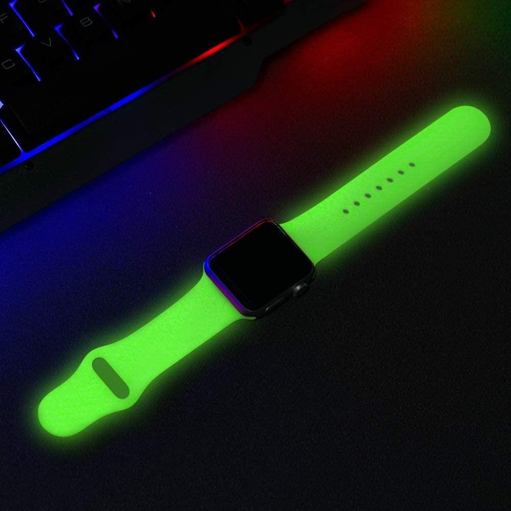 Luminous Silicone Strap for Apple Watch Band Ultra 49mm 9 8 7 45/41mm Sport Band
