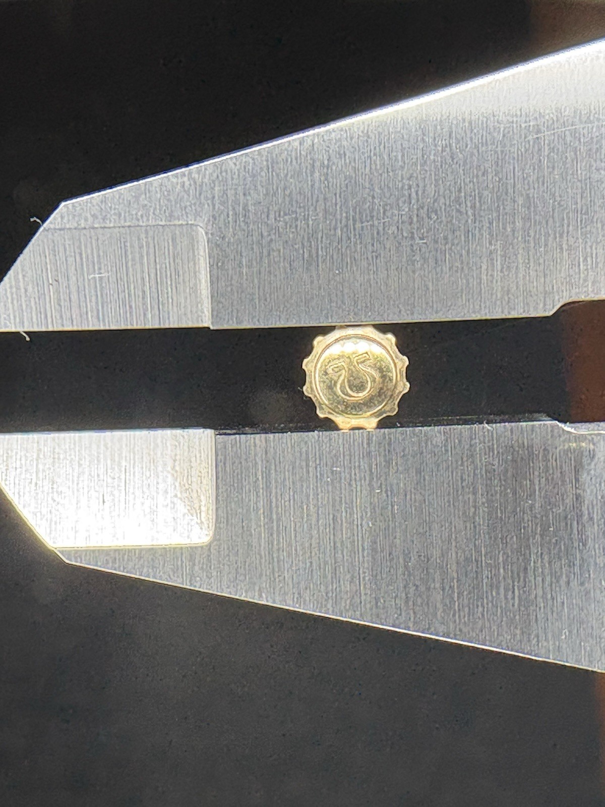 Vintage Omega Gold Plated Crown 5.4mm Scalloped Seamaster De Ville Parts