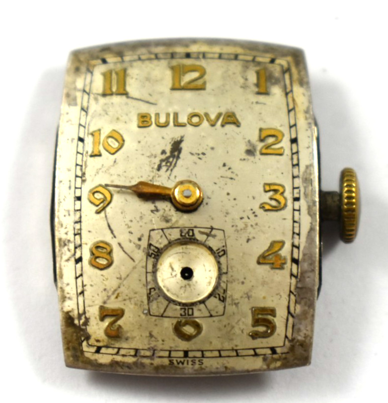 Vintage Bulova Manual Wind 17J 8AH Wrist Watch Movement lot.wn