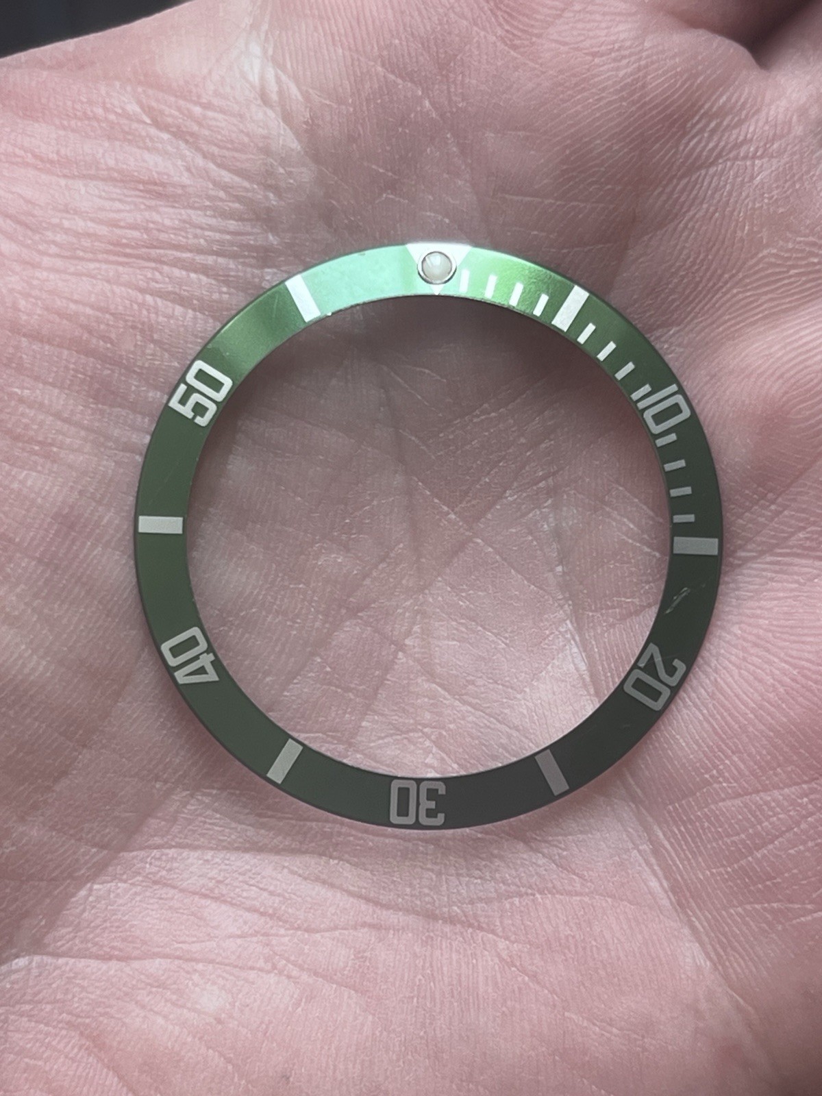 Genuine Rolex Submariner 16610lv Green Bezel Insert.