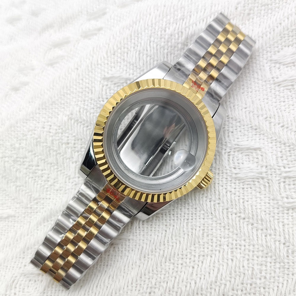 39mm Stainless Steel Watch Case+Strap Sapphire for NH35/36 Movement 28.5mm Dial
