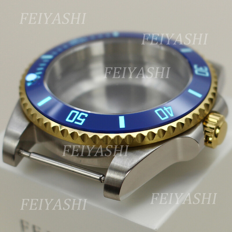 Luxury Men 40mm Diver Watch Case Luminous Ceramic Bezel For nh35/36 2824Movement