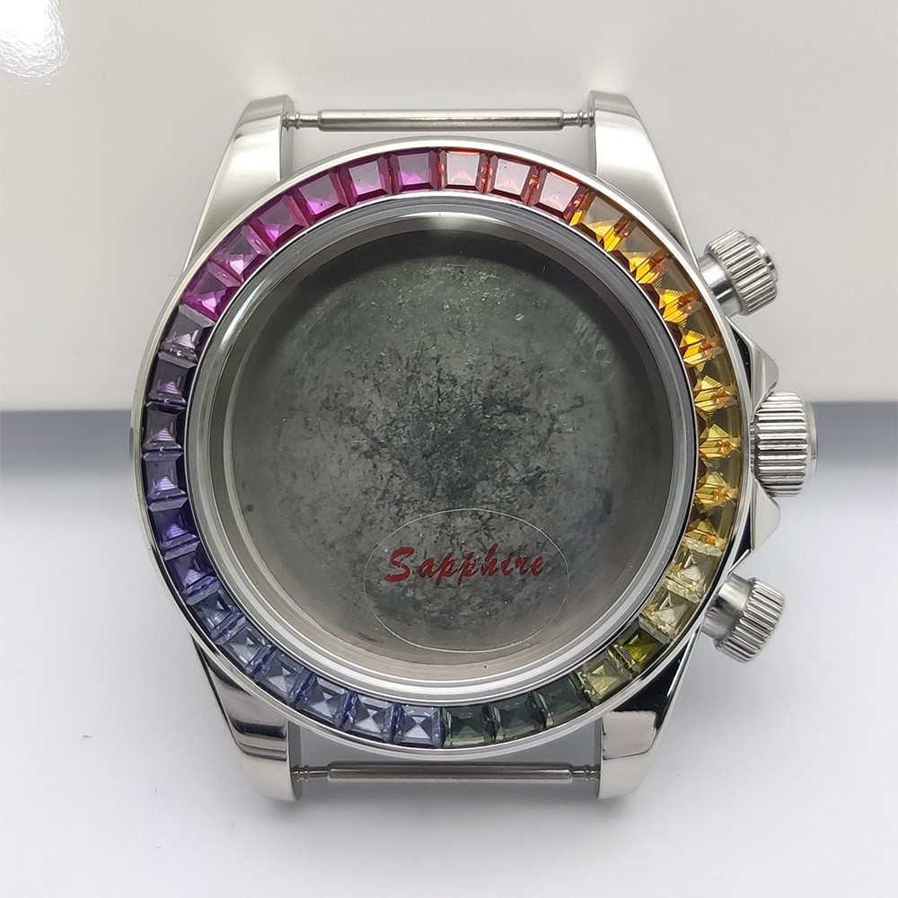 VK63 case 50m waterproof sapphire glass for 29.5-32.5mm dial Watch Tuning Parts