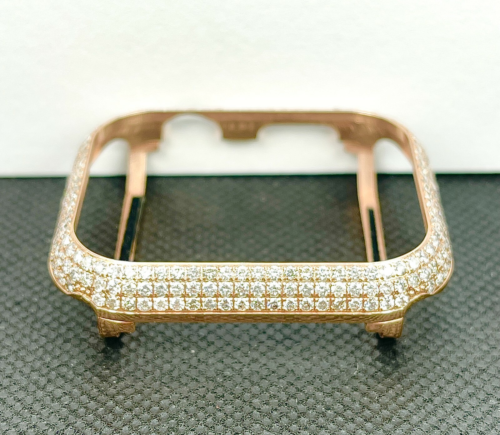 Custom Rose Gold Plated 45ct Genuine Diamonds Bezel Case