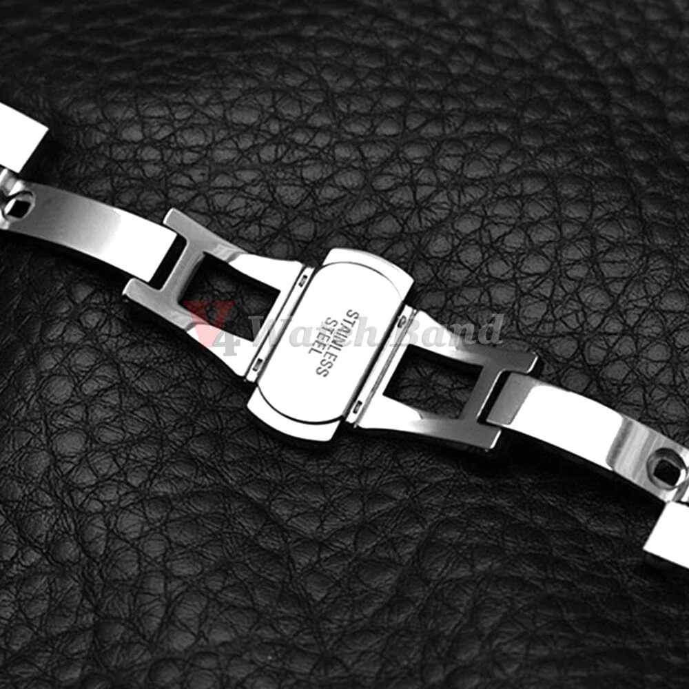 Hot New Curved End Strap Solid Stainless Steel Watch Bands for Butterfly Clasp