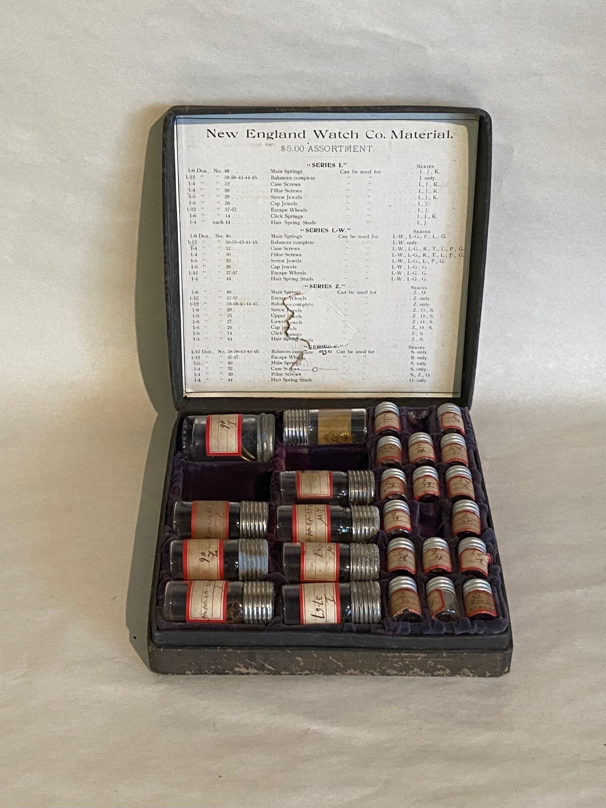The New England Watch Co “Handy Package” Watch Repair Parts Conneticut