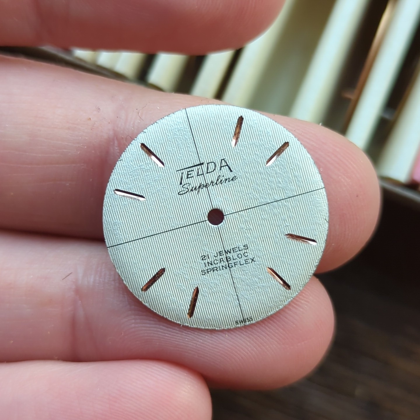 Telda FHF 72 Lot of 18 NOS Watch Dials, Unreleased Superline Range 1960s (CR9)