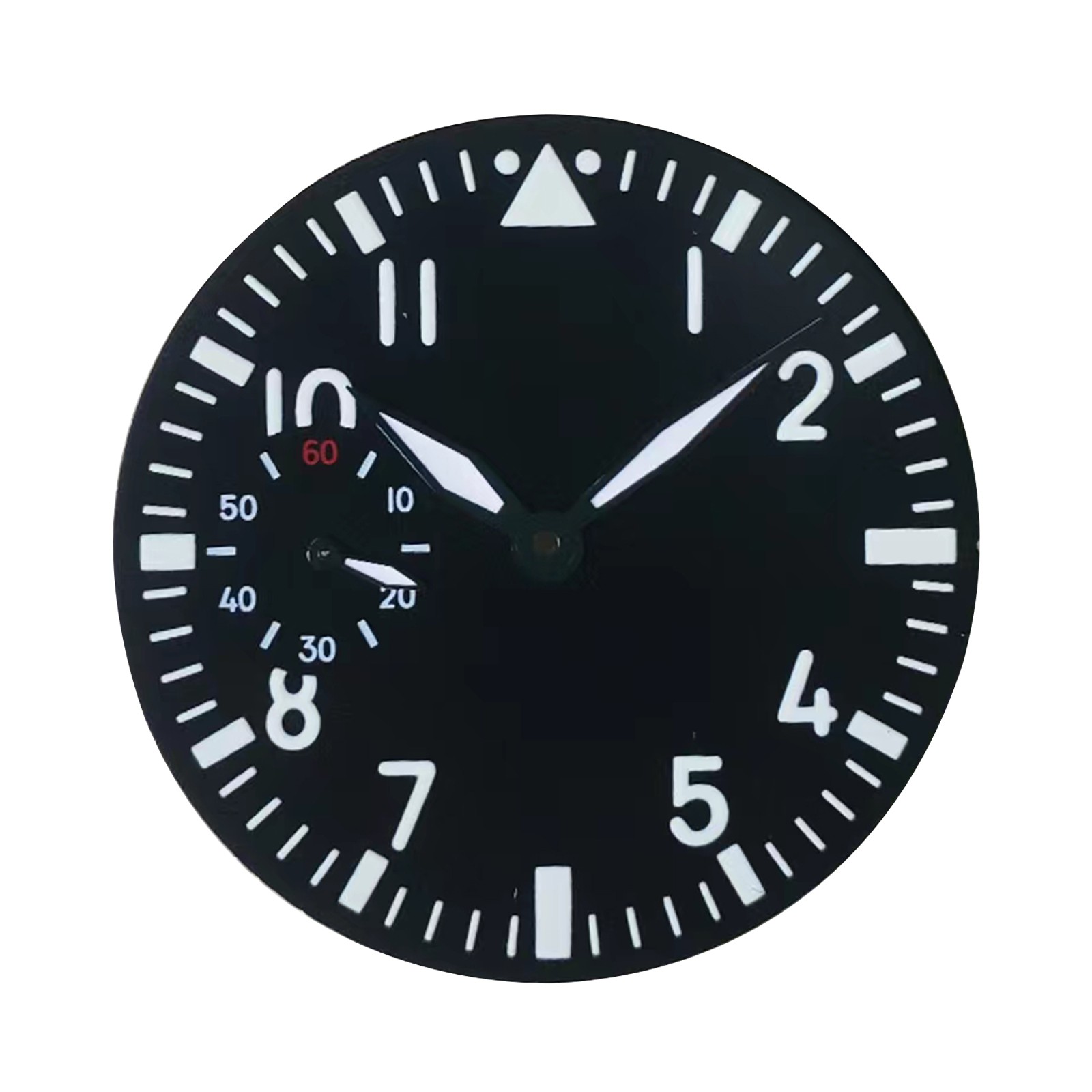 New Green Luminous Numeral Black Watch Dial And Hands For ETA6497 Watch Movement