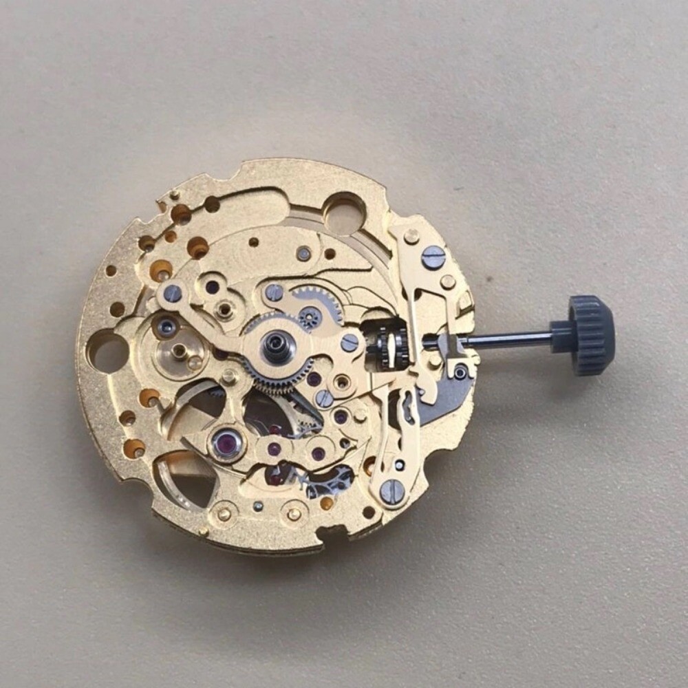 New Miyota 82S0 Golden/Silver Plated Hollow Japan Automatic Mechanical Movement