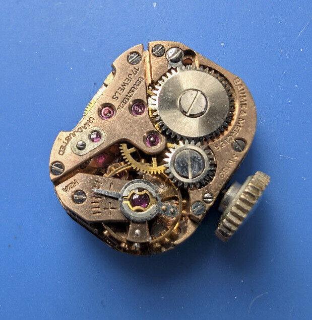 VINTAGE LADIES BAUME+MERCIER MODEL AS976 WRISTWATCH MOVEMENT RUNNING