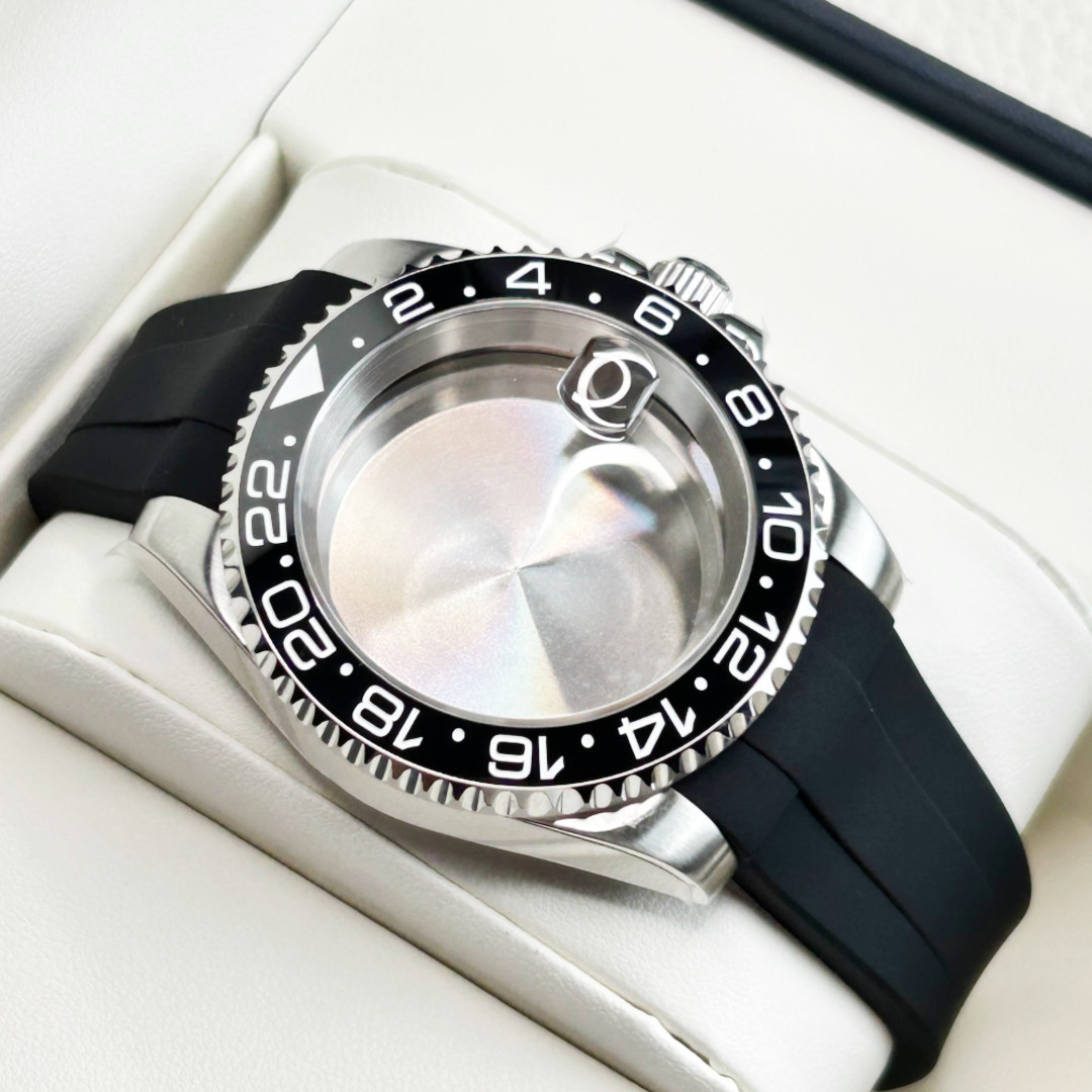 Silver 200M Waterproof 40mm Dive Watch Case for NH35A NH34 120 Clicks Sapphire