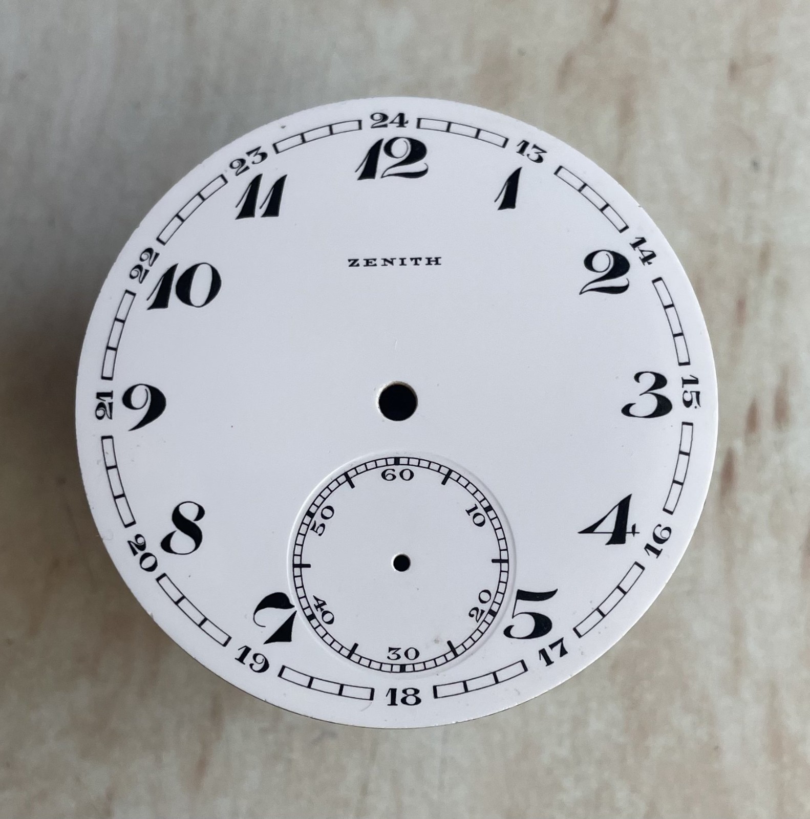Original Swiss Antique Porcelain Dial for Pocket Watch Zenith Watch-face 44mm