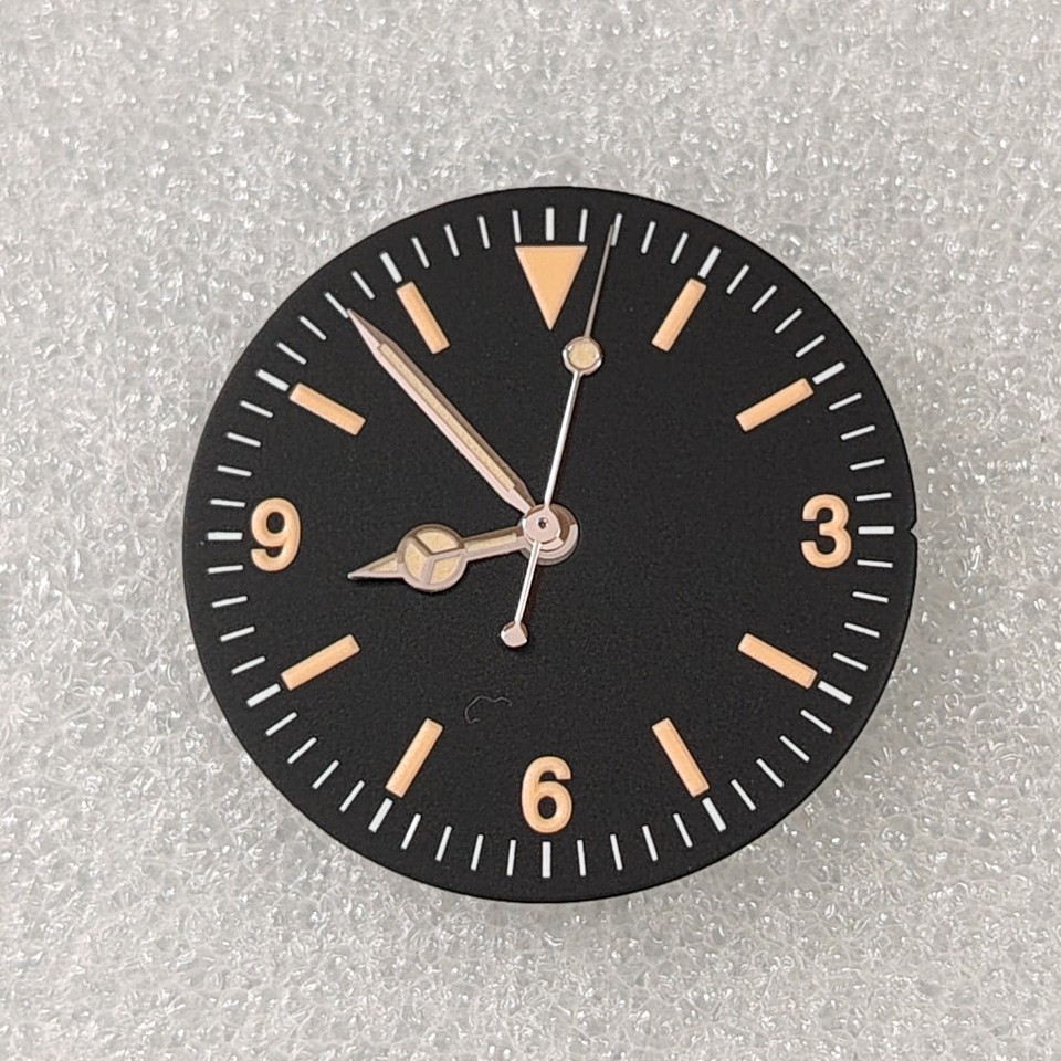 Watch Accessories Retro Dial Orange Marker Green Lume+ Hand Fit NH35/36 Movement