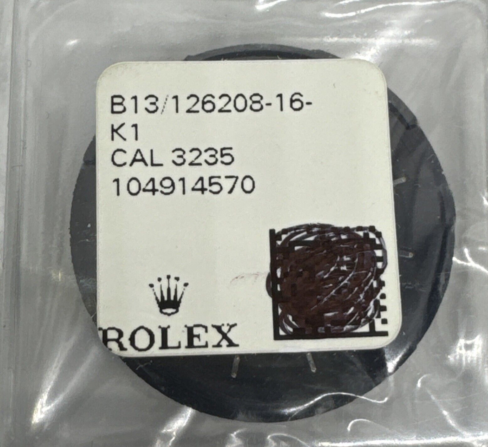 Rolex 126200 126234 Datejust Original Black Dial Index 13/126208 In Blister