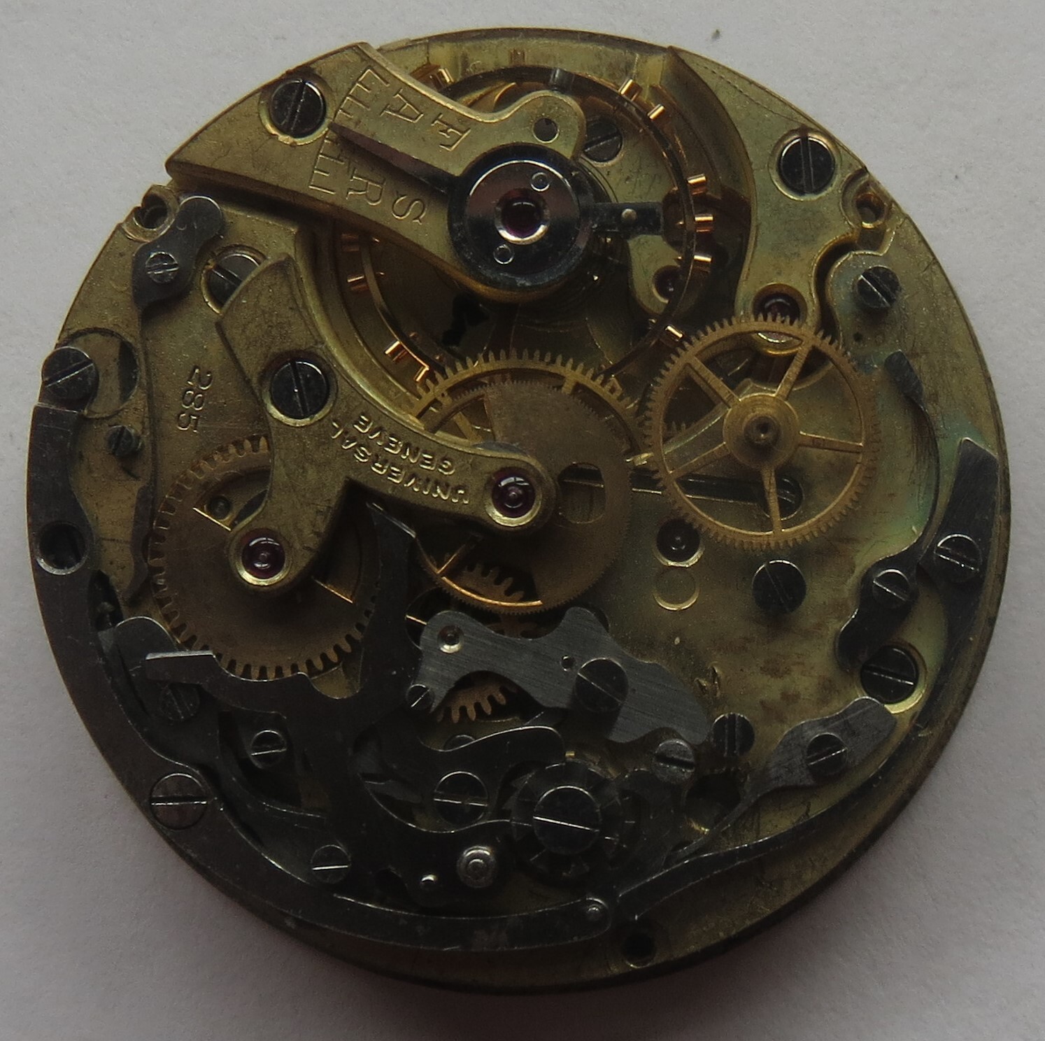 Universal Geneve Chronograph mens wristwatch movement & dial cal. 285