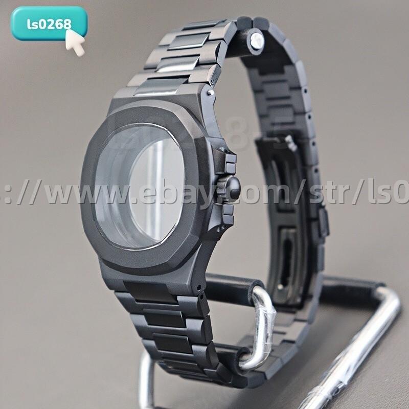 39.5mm Mechanical Watch Case And Strap Frosting Sapphire For Nh35 Movement