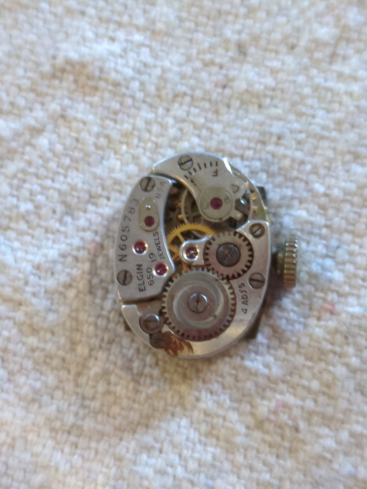 Lot of 9 LADIES WATCH MOVEMENTS For PARTS REPAIR. Hamilton, Bulova, Lady Elgin.