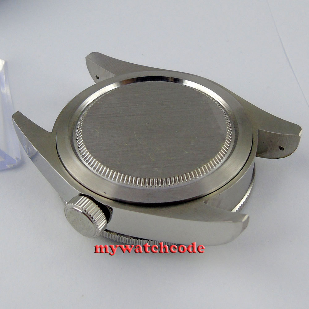 41mm Red Bezel Sapphire Cystal Watch Case Dial Hand Fit ETA 2836 MOVEMENT