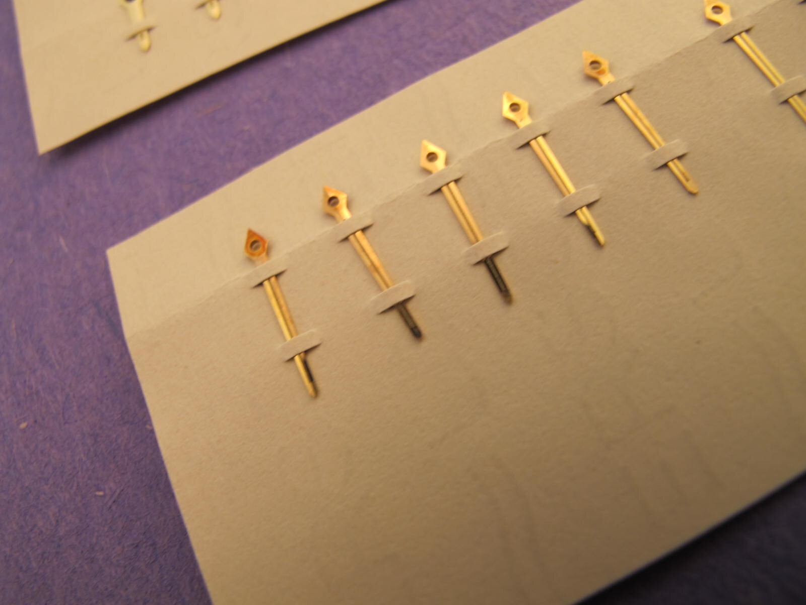 LECOULTRE NOS 3 PC HAND SET WITH SWEEP MEMOVOX GILT CALIBER 910-911 6/10.5 #65