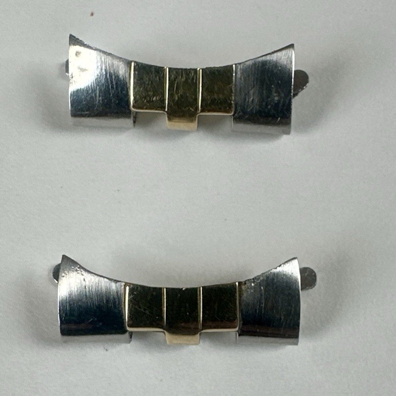 Rolex End Links Set 455 Steel And Gold For 20mm Watch Bracelet Datejust GMT