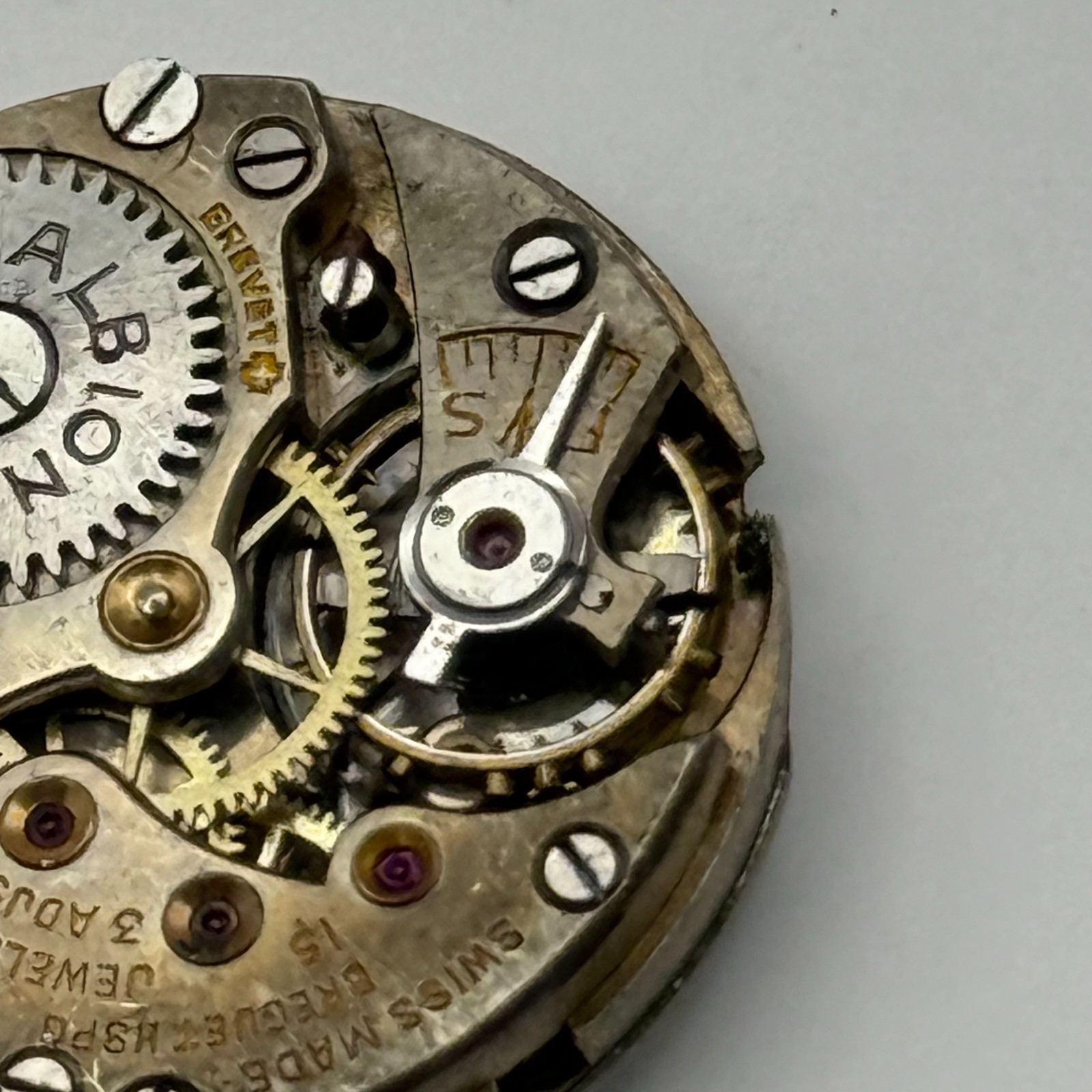 Breguet Hairspring Albion Red 12 Swiss Watch Movement Manual Wind Parts 21.6mm
