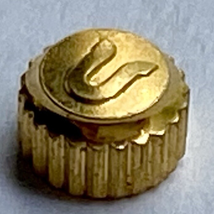 1 Gold St. Steel 3.5mm x 2.3mm Universal Geneve Crown – Tap 10 – Case Tube 1.6mm