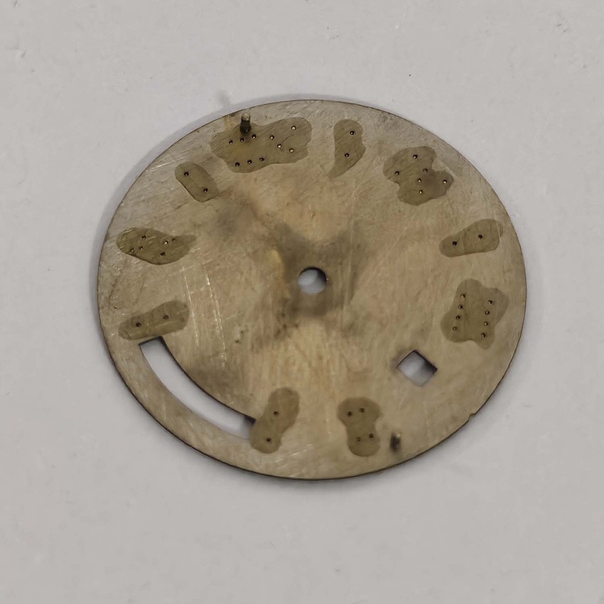 30.8MM Dual Calendar Watch Dial Silver-Tipped Dial Hands for 8285 Movement