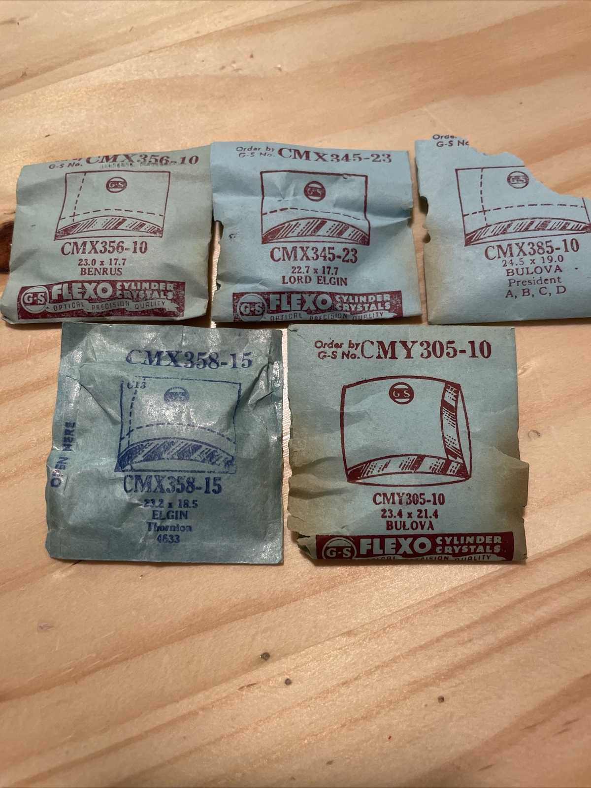 GS FLEXO C Series Acrylic Watch Crystal Replacement CHOOSE SIZE Vintage NOS