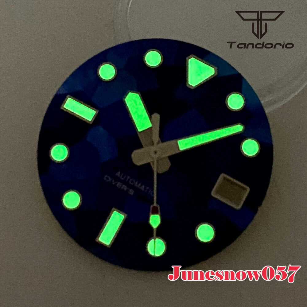 Accessories 29mm Blue/Black Red MDP Fritillaria Watch Dial Fit NH35A NH36A SKX