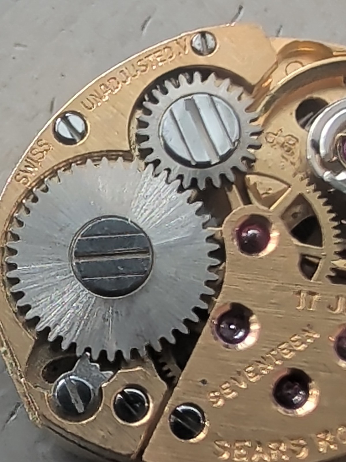 Tradition Sears Roebuck Watch Co. Movement 17 Jewel Parts/Repair