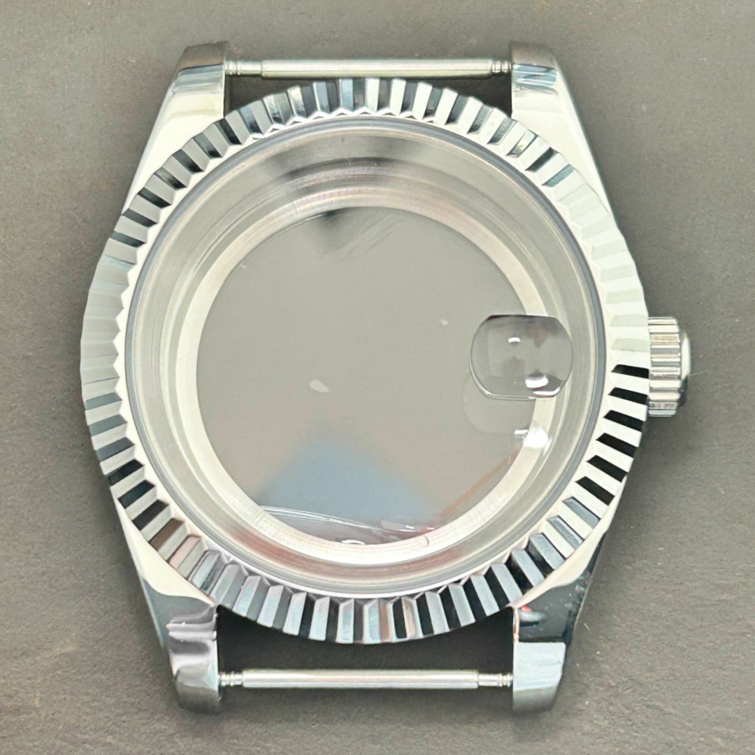 39mm Watch Case Silver Stainless Steel 28.5mm Dial Fit NH35 NH36 Movement Mod