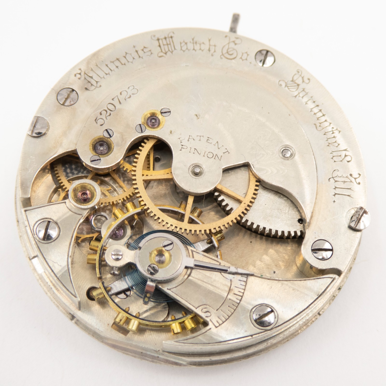 Scarce Illinois Grade 154 Model 2 8-Size 15-Jewel Antique Pocket Watch Movement