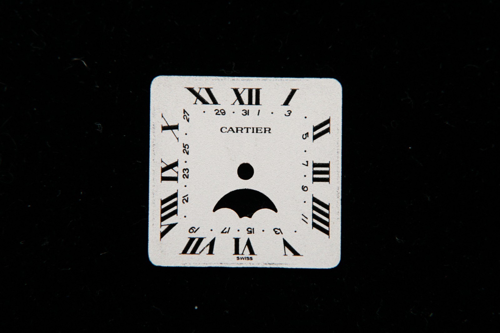 OEM Pre-Owned Cartier Santos Galbee Moon Phase Dial 18.2mm x 18.2mm Ref VA10015