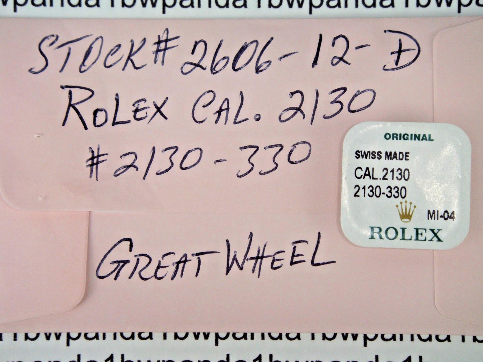 OEM Rolex Calibers 2135 & 2130-330 Great Wheel ==NOS== New Factory Sealed
