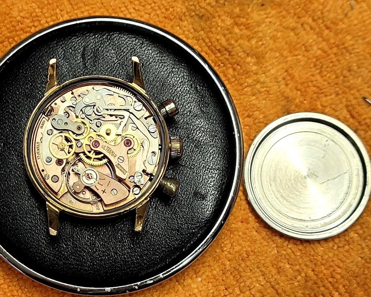 🔥🔥 Very.. Very Rare! & Vintage! ULTRAMAR – WARNER LAMBERT 10 K GF, Wristwatch!