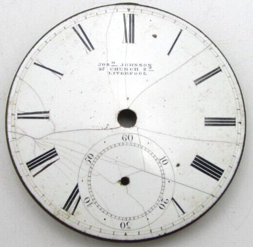 ENGLISH POCKET WATCH WHITE & BLACK DIAL WATCH PARTS P&R PARTS OR REPAIR LOT W59
