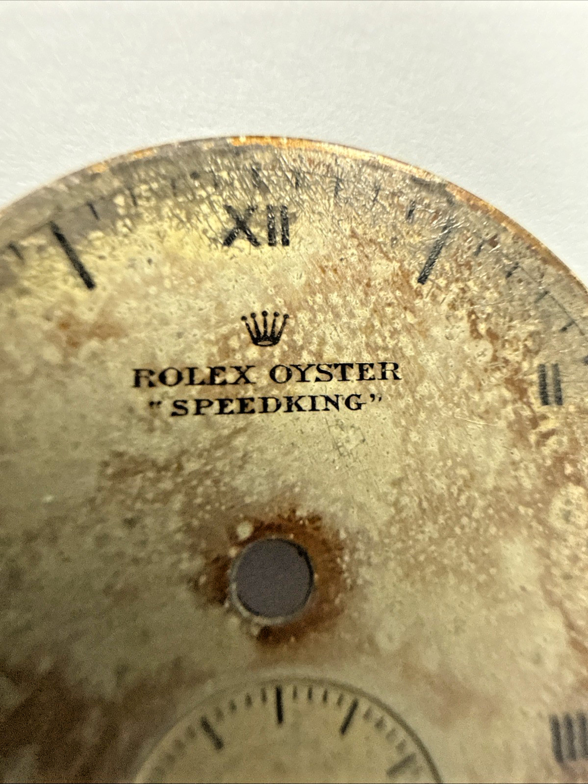 Rolex Speedking Vintage Tropical Dial With Unusually Large Sub Seconds Dial
