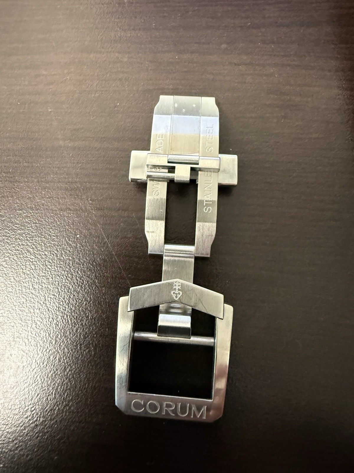 Authentic CORUM SS Deployment Clasp For Admiral Cup Mens Wrist Watch 18mm – #706