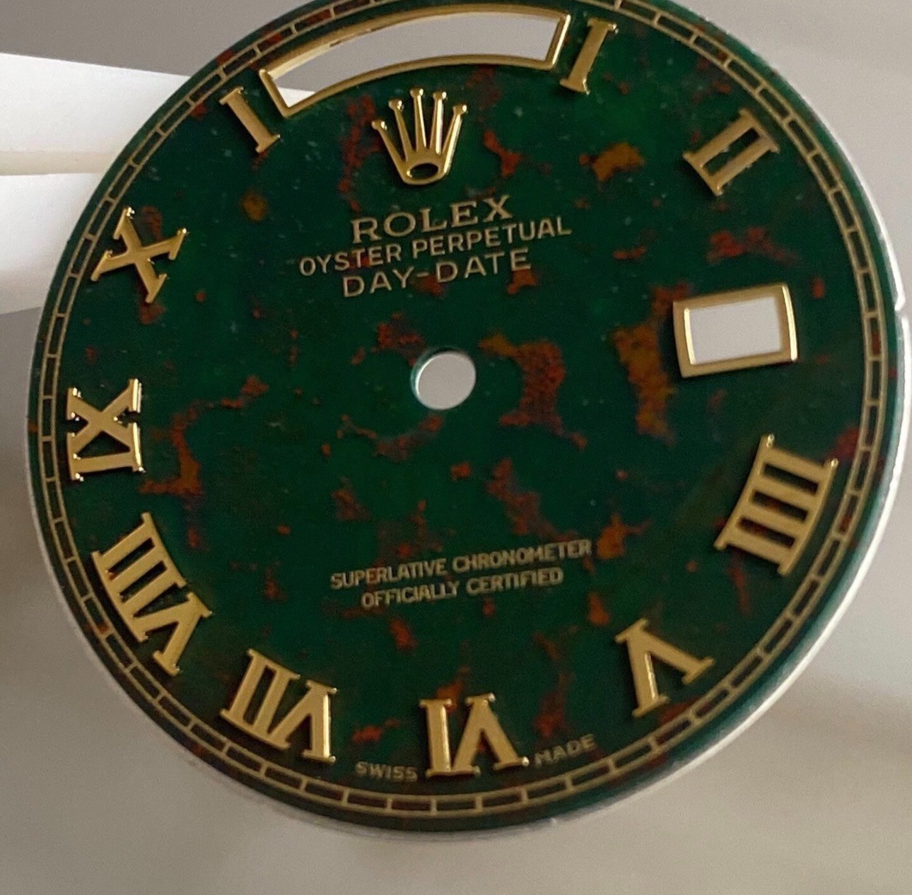 Quickset President Custom Blood Stone Roman Dial For Rolex 18038 18238 118238
