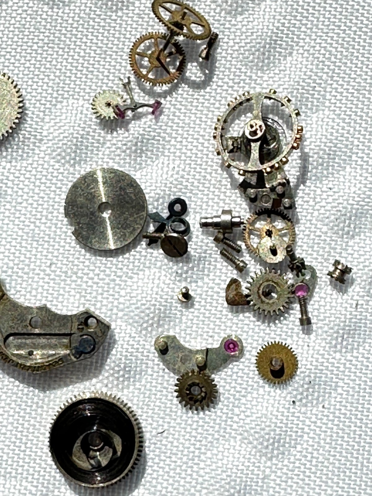 Vintage Bulova 5AB Mechanical Movement PARTS ONLY Assemblage Art Steampunk 21-11