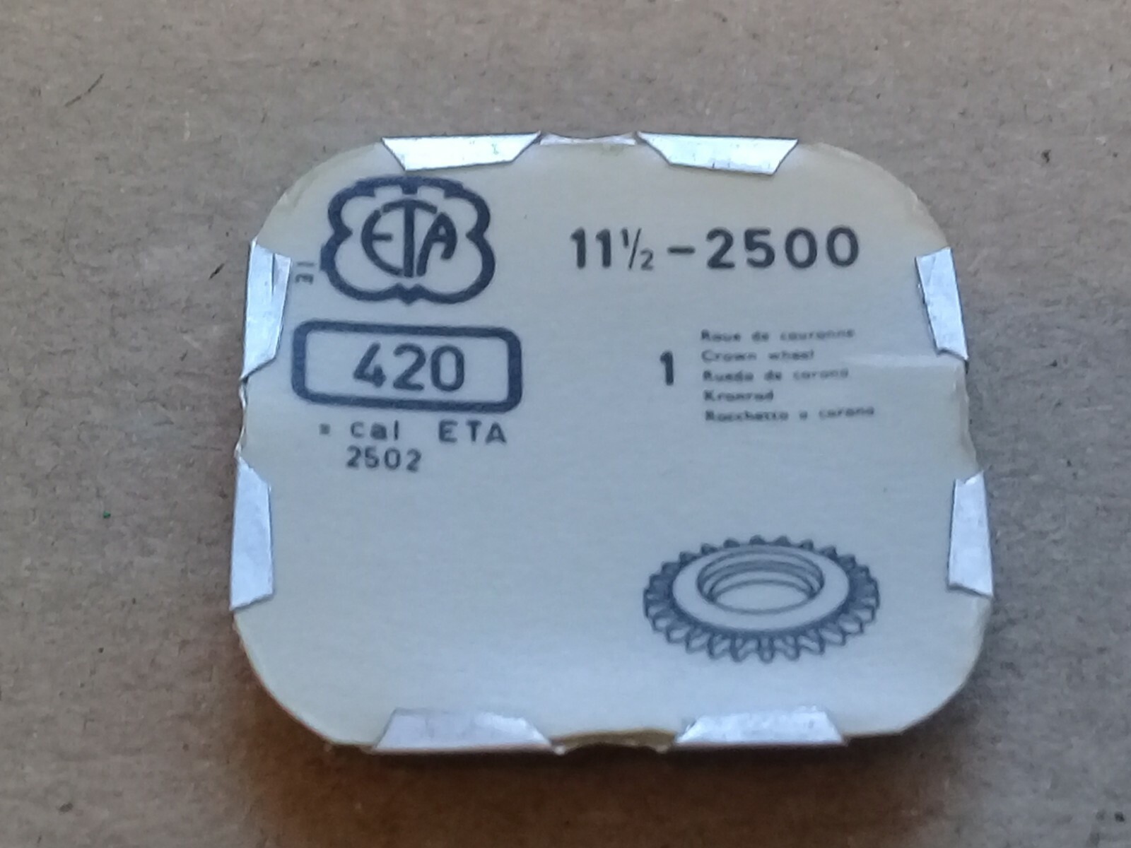 ETA Cal. 2500 2502 – Crown Wheel – Part 420. 11.5”’ (TC947)