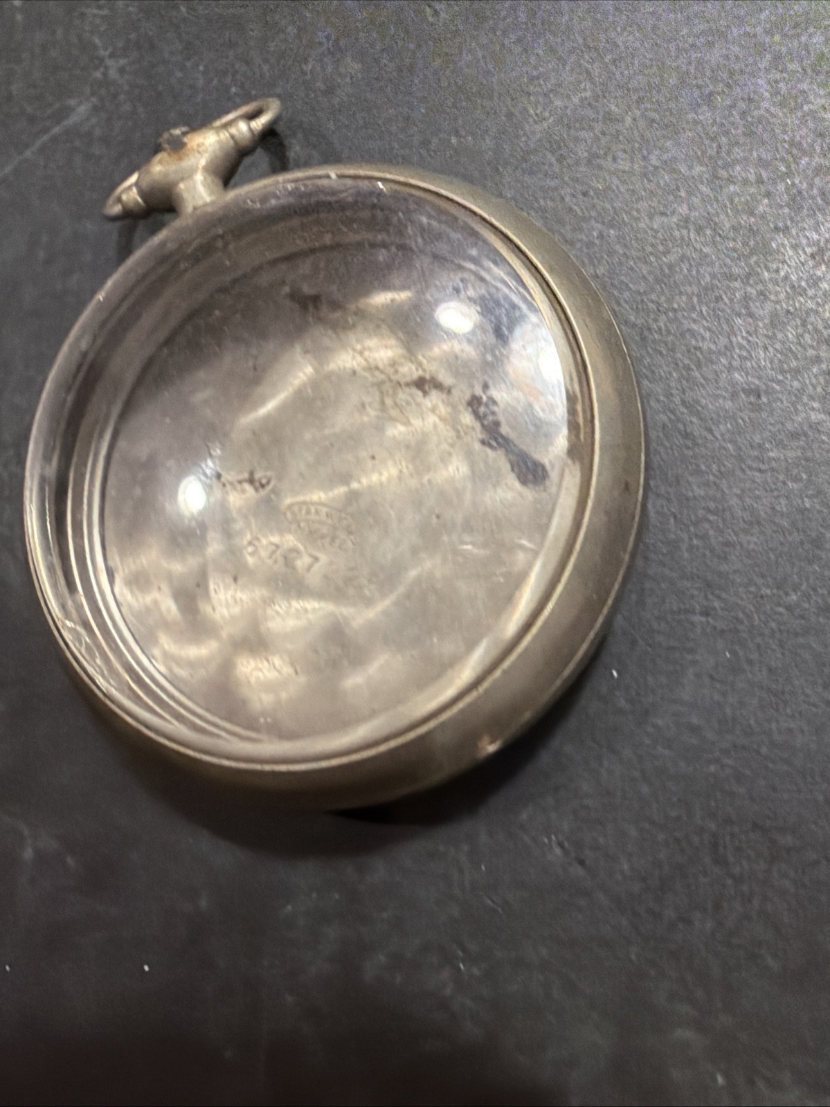 AM34 Vintage Star Watch Case Co Nickel Silver Pocket Watch Case & Crystal As Is