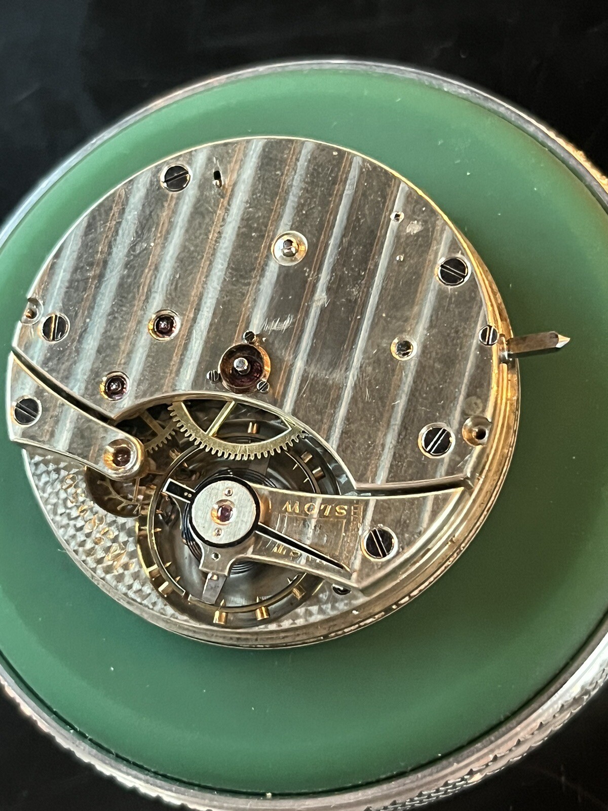 RARE High Grade 16s Lever Set Pocket Watch Movement By J Dean Hawley Syracuse NY