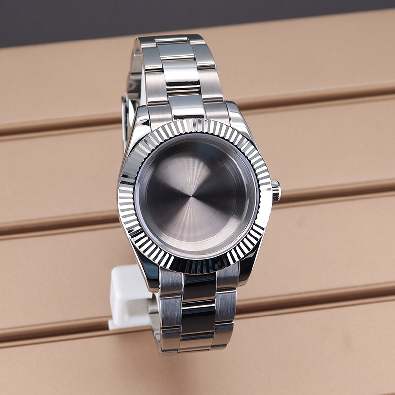 36mm/39mm Watch Case Oyster Strap Sapphire Glass For Seiko Nh35/36 8215 Movement