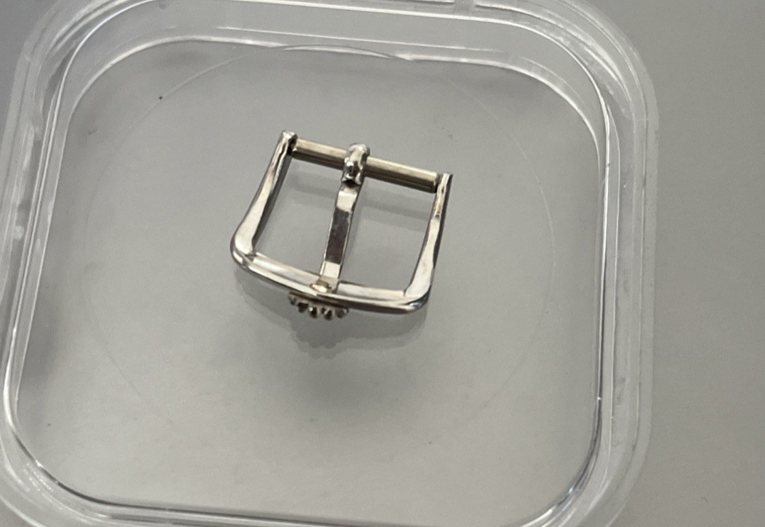 Rolex Watch Pin Tang Buckle 13mm Silver Tone Vintage Authentic