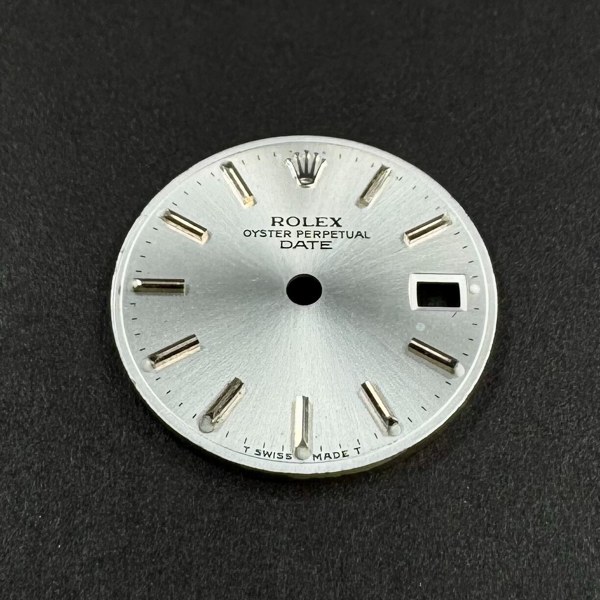 AUTHENTIC ROLEX OEM 26MM DATE SILVER DIAL WHITE GOLD INDEX 69179 LADIES